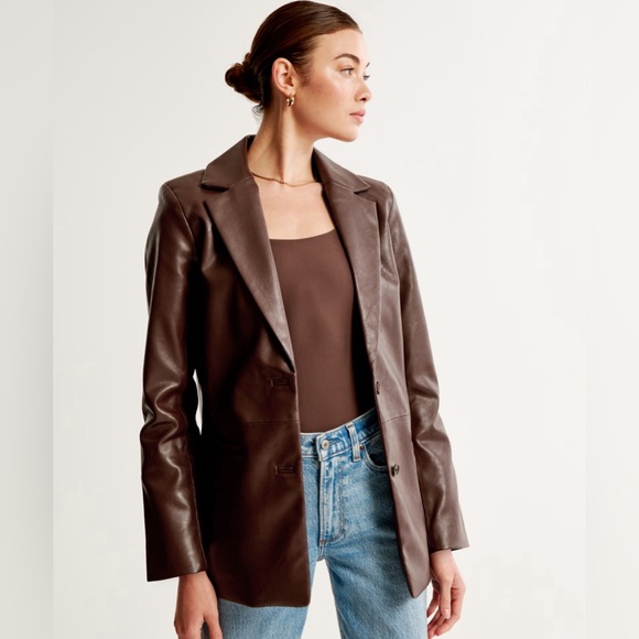 Abercrombie & Fitch Jackets & Blazers - NWT Abercrombie & Fitch Vegan Leather Blazer